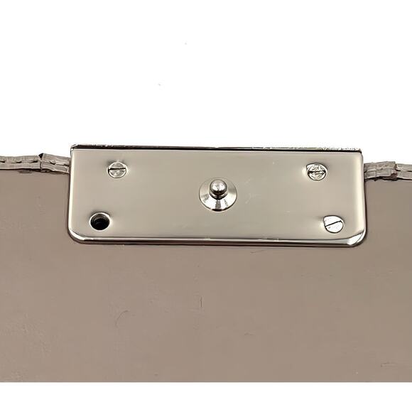 Coach Signature Logo Jacquard Leather Trifold Wallet Taupe Monogram Logo 5x8 - Picture 7 of 7